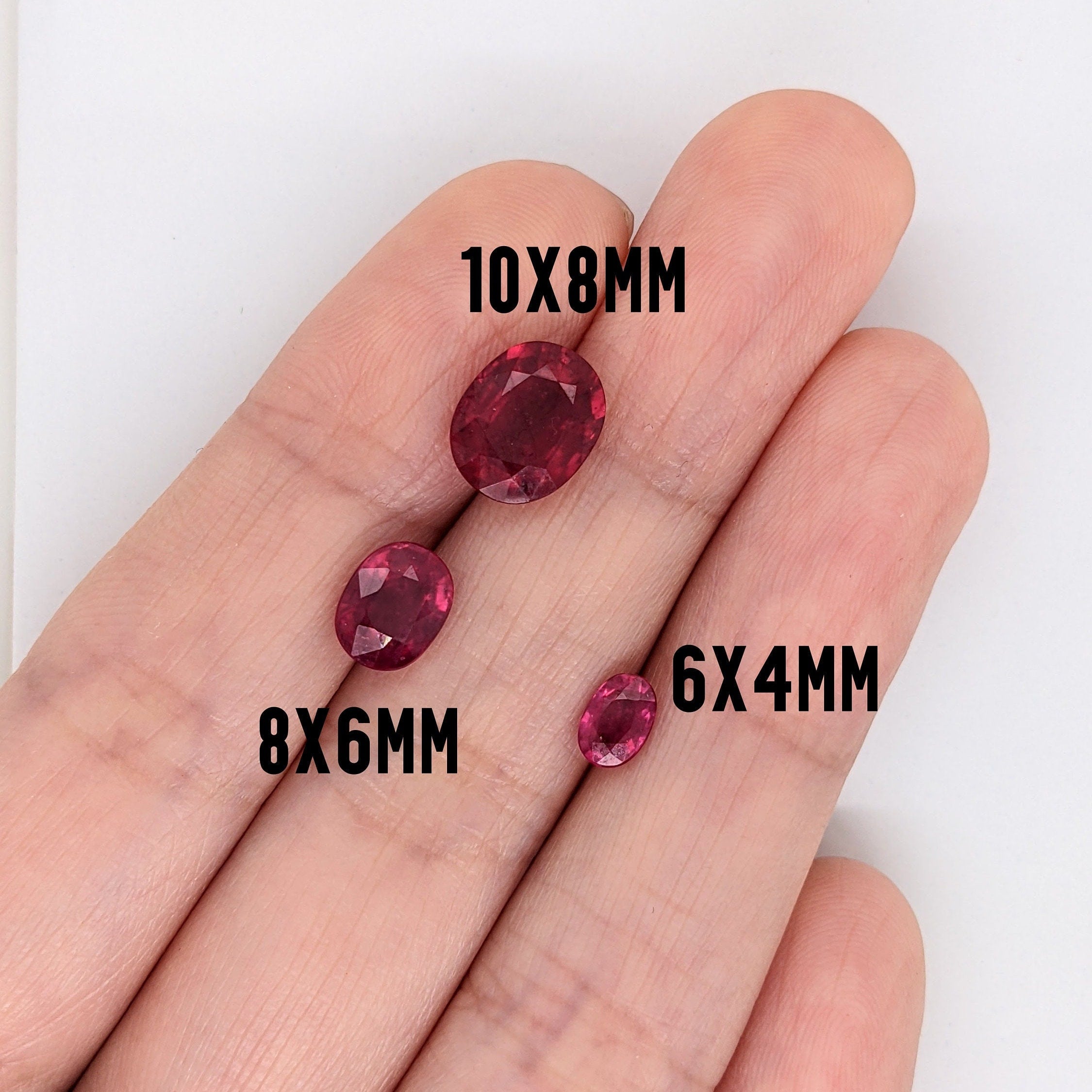 Pigeon Blood Red Madagascar Ruby Loose Gemstones | Oval | 6x4mm 7x5mm 8x6mm 9x7mm 10x8mm 11x9mm | July Birthstone | Stone Setting |Certified