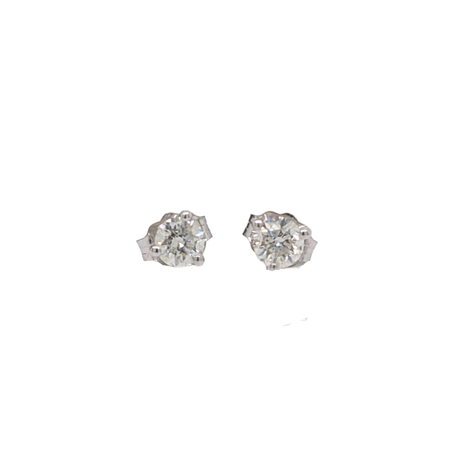 Natural Diamond Studs | Solid 14k Gold | Pushback | 1 Carat, .75ct, Half Carat, .5ct, .25ct, Quarter Carat | Martini Solitaire Earrings