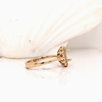 Oval Ring Semi Mount in Solid 14k White, Yellow or Rose Gold w Round Diamond Accents and Milgrain Details | Oval | Custom Sizes | Setting