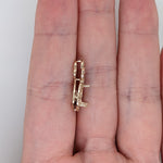 Infinity Loop Design Pendant Semi-Mount in Solid 14k Gold | Pear Shape Prong Setting | All Natural Diamond Accents | Dainty | Customizable