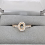 Natural Diamond Halo Semi Mount in 14K Solid Gold | Oval Prong Setting | Custom Sizes | Classic Ring Design | Engagement Ring Semi Mount