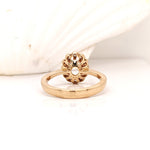 Oval Ring Semi Mount in Solid 14k White, Yellow or Rose Gold w Round Diamond Accents and Milgrain Details | Oval | Custom Sizes | Setting