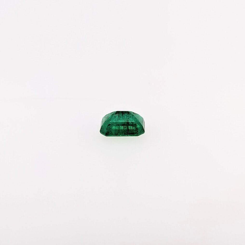 AAA Quality Zambian Emerald Loose Gemstone | Emerald Cut 9x7mm | May Birthstone | Natural Earth Mined | Green Center Stone | One Carat