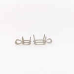Oval Pendant Setting in 14k solid gold | Mounting, Charm, Slide | 6x4 7x5 8x6 9x7 10x8 | With bail | Solitaire Findings | 4 Prongs