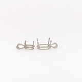 Oval Pendant Setting in 14k solid gold | Mounting, Charm, Slide | 6x4 7x5 8x6 9x7 10x8 | With bail | Solitaire Findings | 4 Prongs