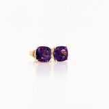Square Cushion Princess Cut Earring Studs, Findings, Baskets, Prongs in 14K Solid Gold | 4mm 5mm 6mm 7mm 8mm 9mm | Solitaire Studs | America