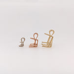 14K Solid Gold Trillion Pendant Setting, Finding, Basket, Prongs | 4mm 5mm 6mm 7mm 8mm 9mm 10mm 11mm | Solitaire Necklace | Made In America