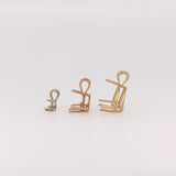 14K Solid Gold Trillion Pendant Setting, Finding, Basket, Prongs | 4mm 5mm 6mm 7mm 8mm 9mm 10mm 11mm | Solitaire Necklace | Made In America