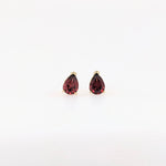 Pear Shape Tear Drop Earring Settings for Studs in Solid 14k Gold Mounting | 6x4mm 7x5mm 8x6mm | Screw backs Push Backs | Findings | 3 Prong