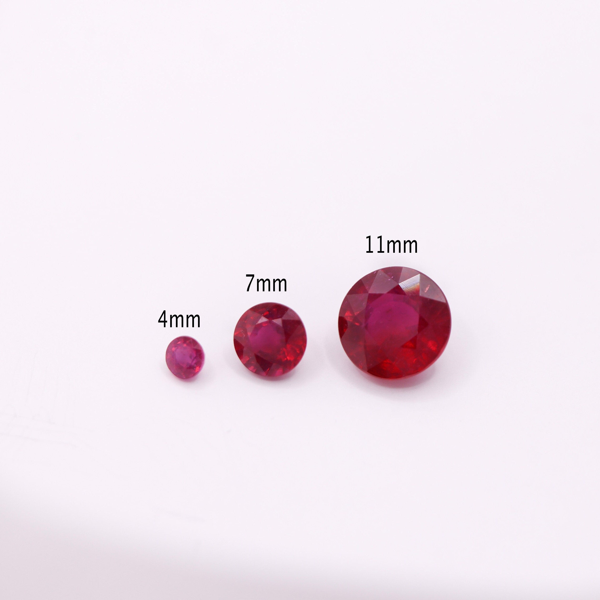 Gemstones-Natural Ruby Loose Gemstones | Round | 5mm 6mm 7mm 8mm 9mm 10mm | Pigeon Blood Red | Jewelry Stone Setting | Fissure Filled | Certified - NNJGemstones