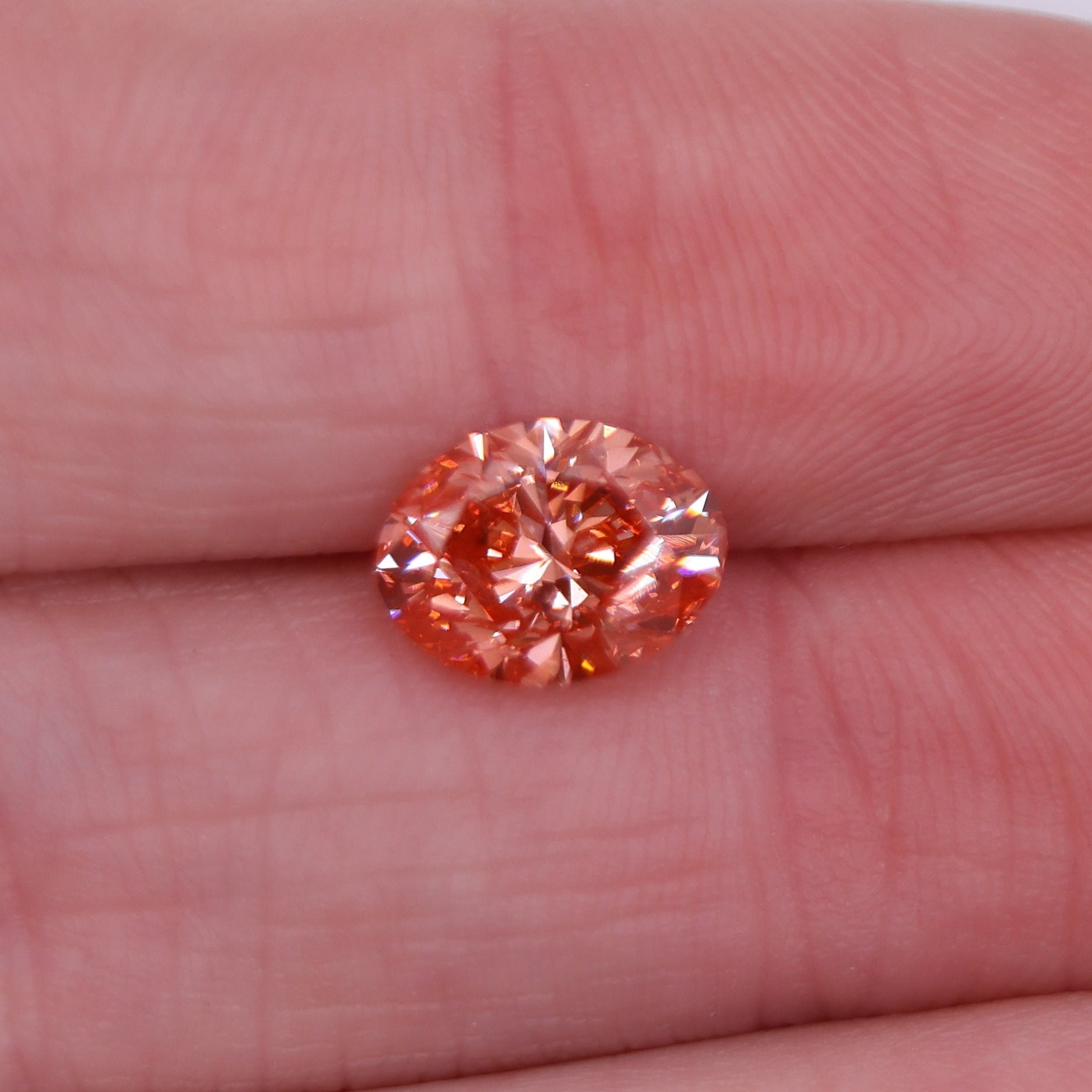 Gemstones-GIA Certified Orangy Pink Natural Earth Mined Diamond Loose Gemstone | 2 Carat Diamond | Oval Cut 9x7mm | Heirloom Gem | Engagement - NNJGemstones