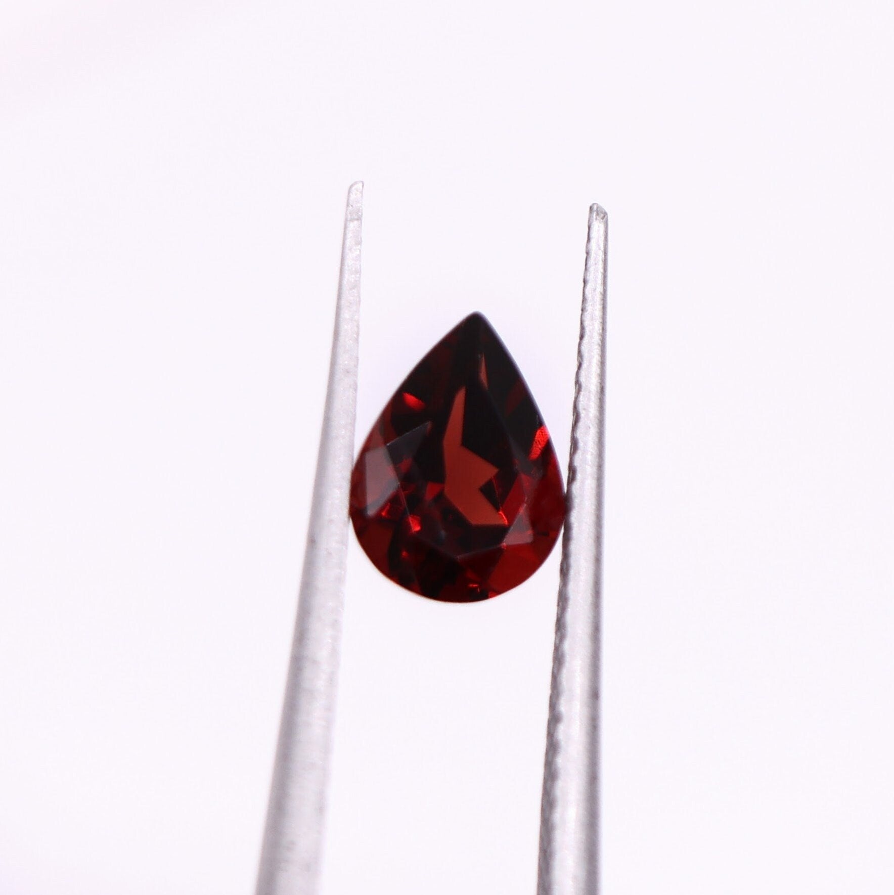 Gemstones-Natural and Untreated Red Garnet Loose Gemstones | Pear 6x4mm 7x5mm 8x6mm | January Birthstone | Customizable | Single or Pair | - NNJGemstones