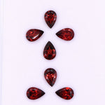 Gemstones-Natural and Untreated Red Garnet Loose Gemstones | Pear 6x4mm 7x5mm 8x6mm | January Birthstone | Customizable | Single or Pair | - NNJGemstones