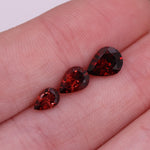 Gemstones-Natural and Untreated Red Garnet Loose Gemstones | Pear 6x4mm 7x5mm 8x6mm | January Birthstone | Customizable | Single or Pair | - NNJGemstones
