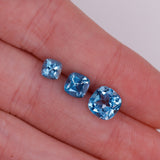 Gemstones-Swiss Blue Topaz Natural Gemstone ||| Cushion Cut| 5, 6, 8mm || December Birthstone || Swiss Topaz || Loose Gemstone || Customize || - NNJGemstones