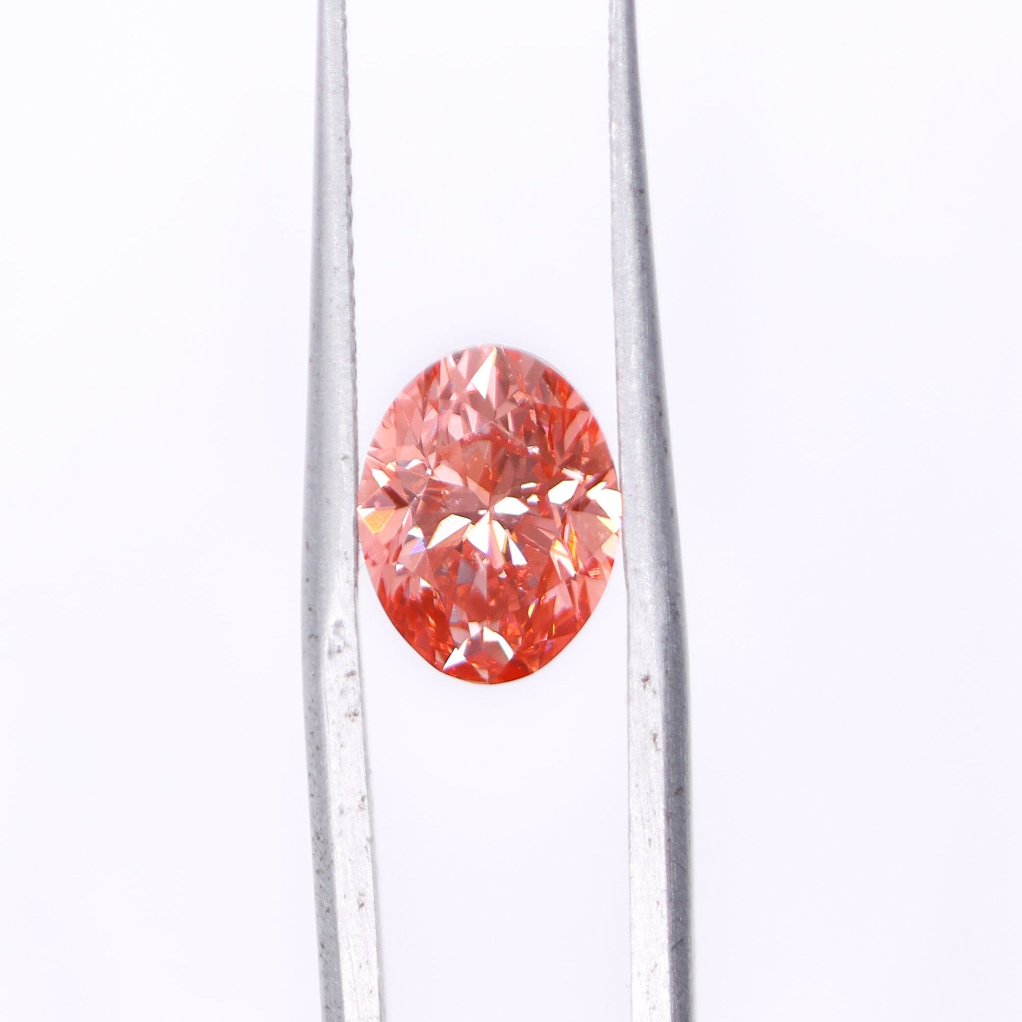 Gemstones-GIA Certified Orangy Pink Natural Earth Mined Diamond Loose Gemstone | 2 Carat Diamond | Oval Cut 9x7mm | Heirloom Gem | Engagement - NNJGemstones