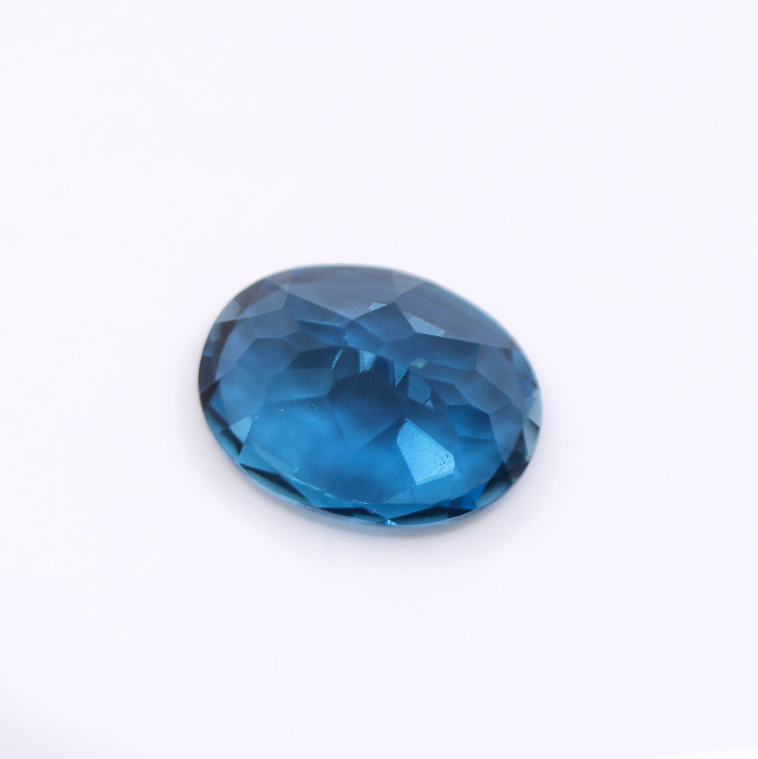 Gemstones-Beautiful London Blue Topaz Loose Gemstone || Oval Shape 16x12mm || Customizable || December Birthstone || - NNJGemstones