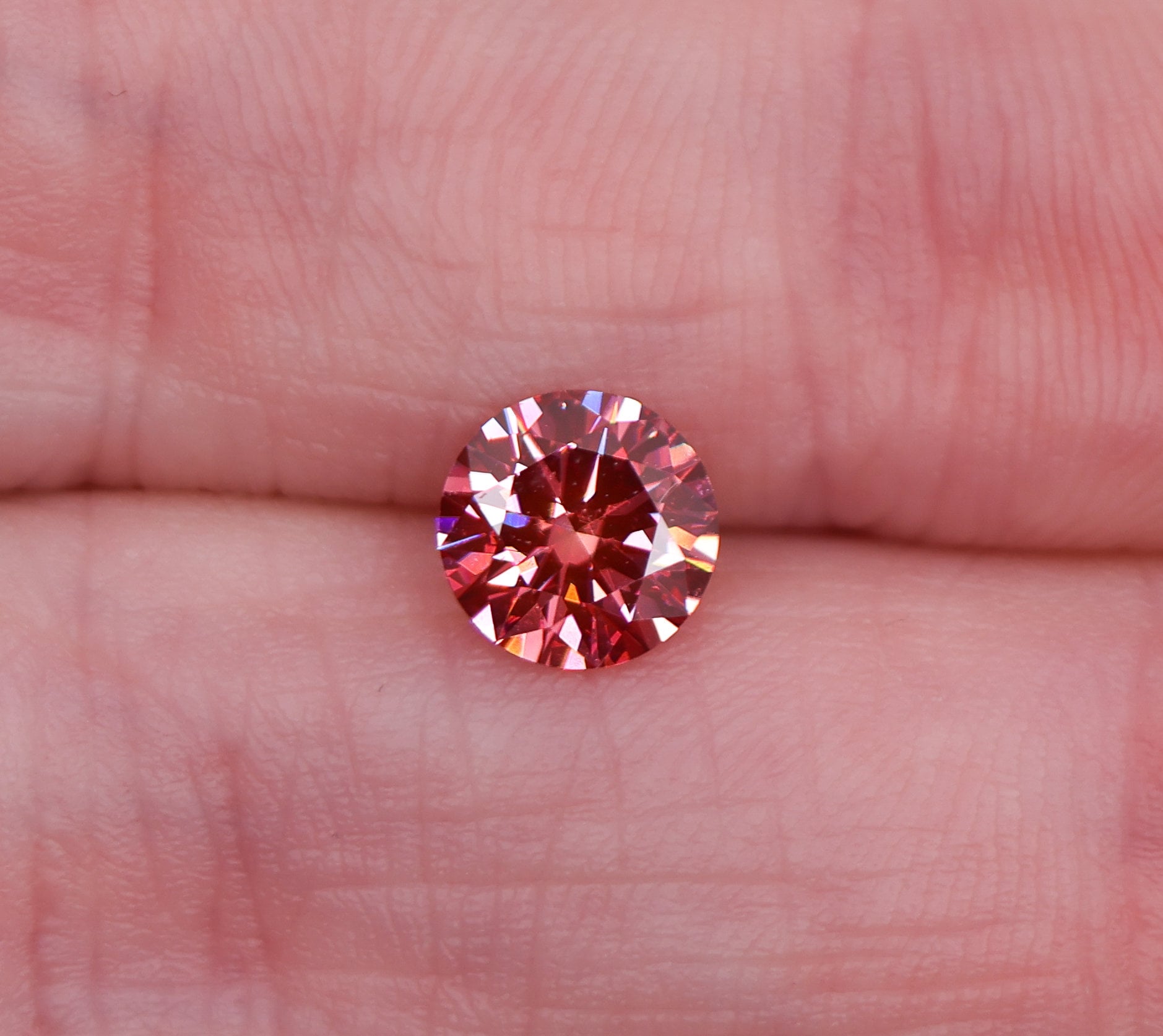 GIA Certified Fancy Brilliant Round Vivid Purplish Pink Diamond