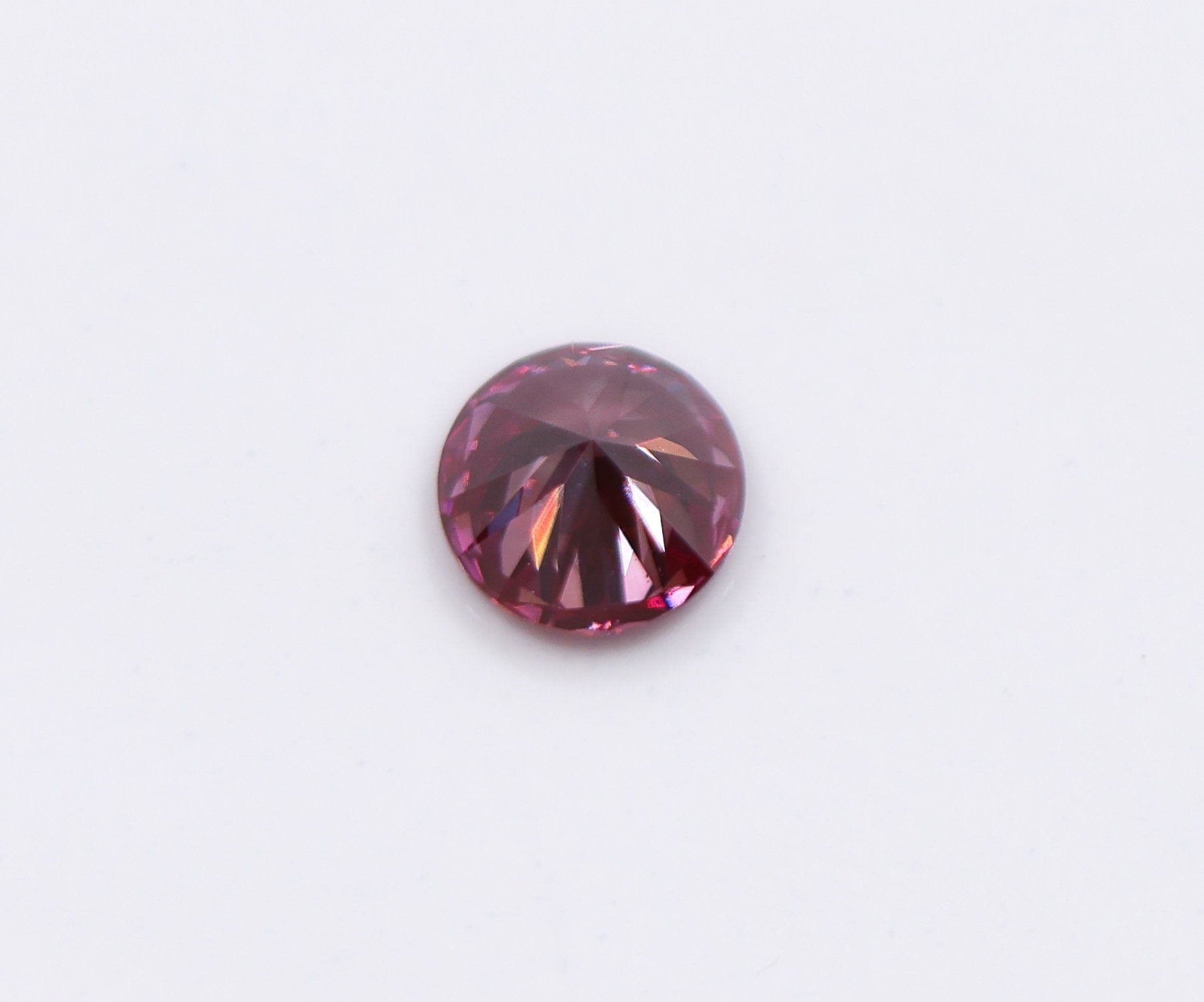 Gemstones-GIA Certified Purplish Pink Diamond | Treated Natural Earth Mined | 1 Carat | Brilliant Round 6.5mm | Loose Gemstone | Heirloom - NNJGemstones
