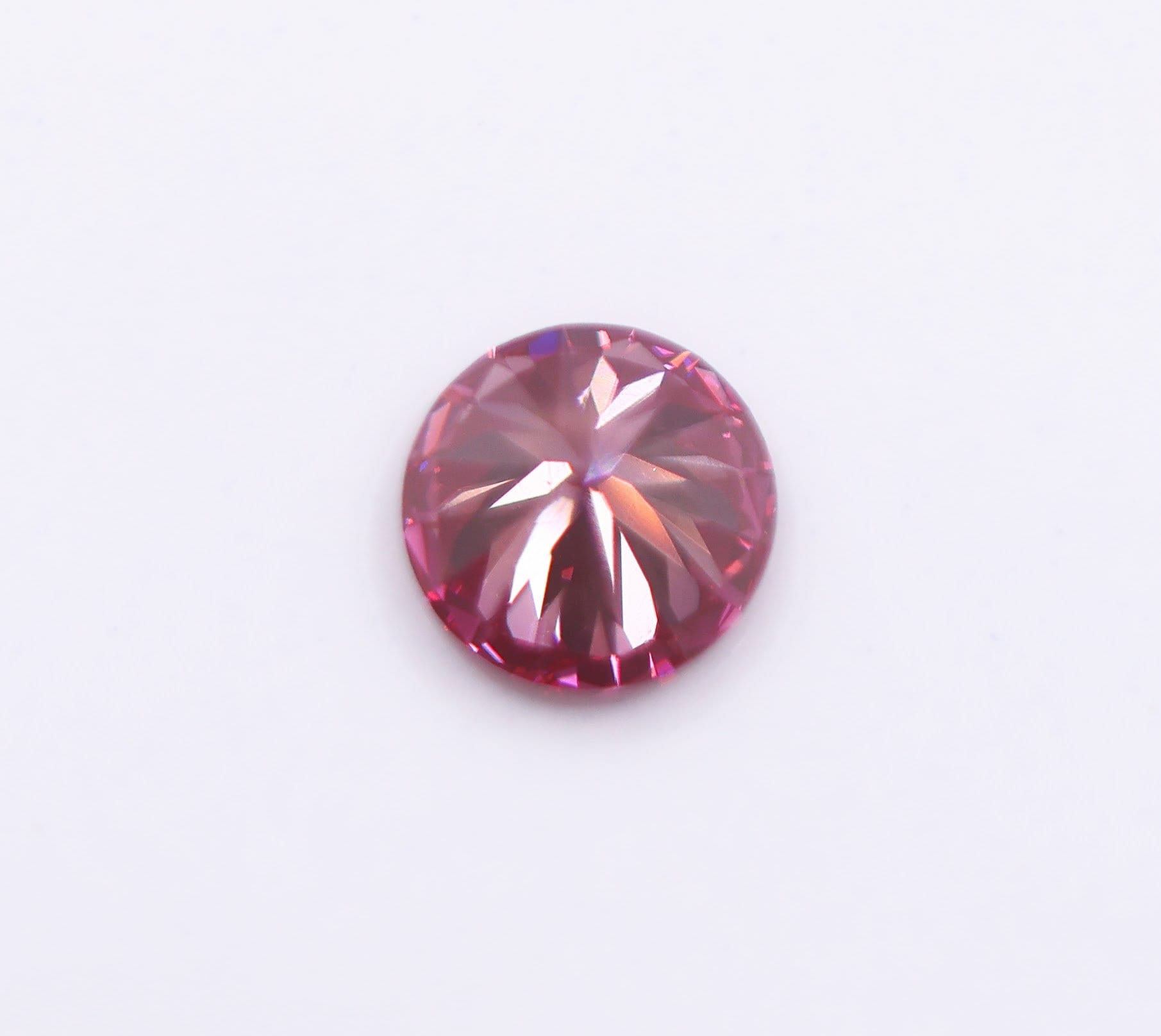 GIA Certified VVS2 Fancy Round Brilliant Cut Deep Purplish Pink Diamond